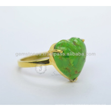 925 Sterling Silver Vermeil Gold Plated New Design Gemstone Bezel Rings Jewelry Manufacturer